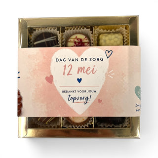 Dag van de Zorg Bonbons – Luxe Doosje met 9 Bonbons - Chocoladebox.nl