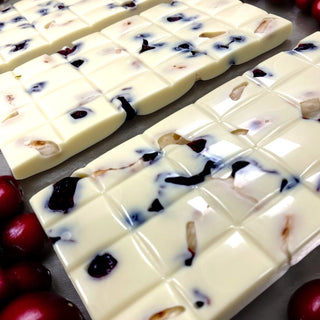 Chocoladereep Wit Cranberry Amandel - Chocoladebox.nl