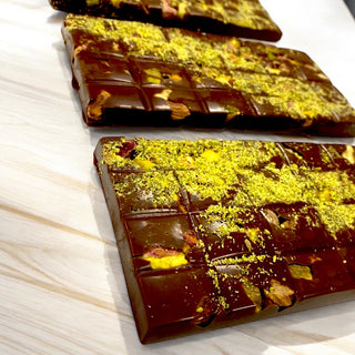 Chocoladereep Melkchocolade Pistache - Chocoladebox.nl