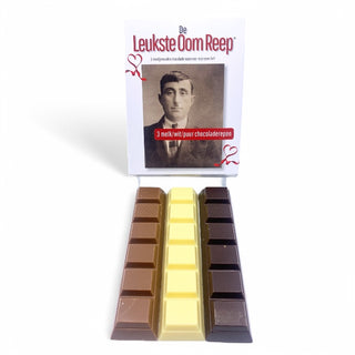 Chocoladereep “De Leukste Oom” – Assortiment voor Retail - Chocoladebox.nl