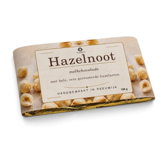 Chocoladereep Melkchocolade met Hele Hazelnoten – 100 Gram - Chocoladebox.nl