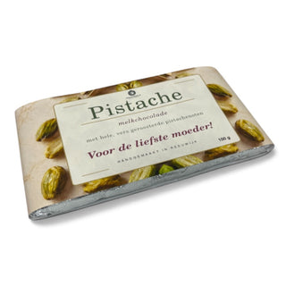 Chocoladereep Melkchocolade met Pistache – 100 Gram - Voor de liefste Moeder!