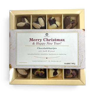 Luxe Kerst Chocoladehartjes met Hele Noten & Cranberries