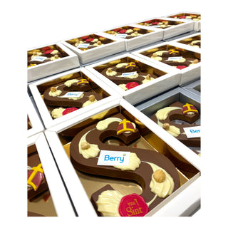 chocoladeletter met logo