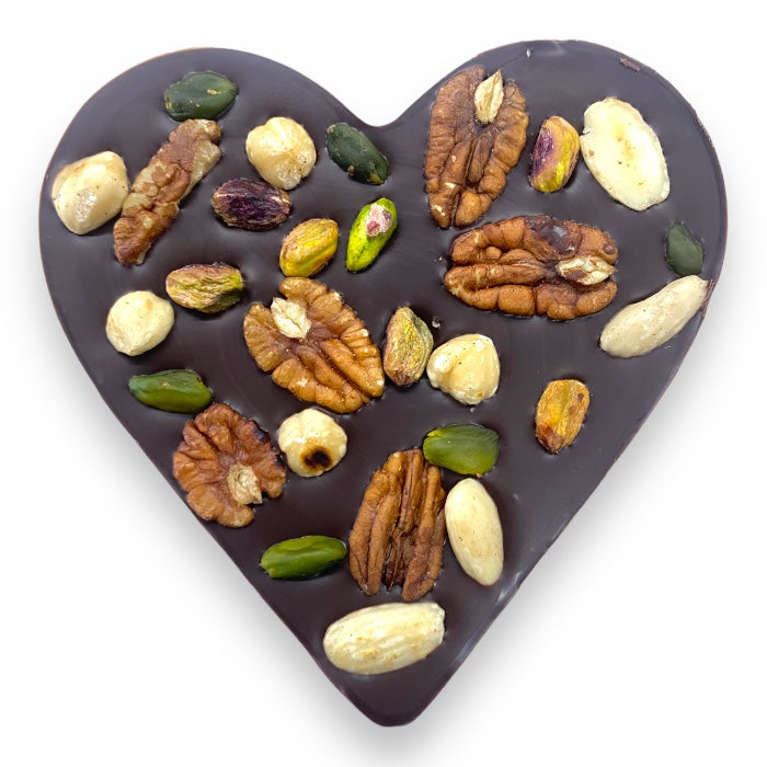 Chocolate Heart Dark with Nuts