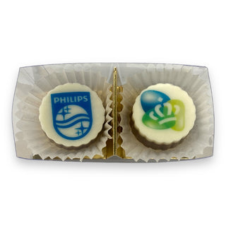 2 bonbons met logo