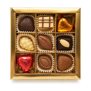 9 Luxe bonbons in gouden doosje Brievenbuspost