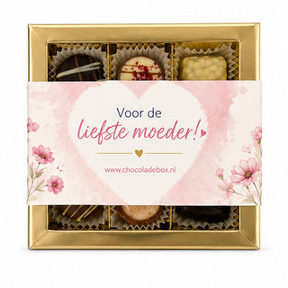Moederdag Bonbons – Luxe doosje met 9 bonbons - Chocoladebox.nl