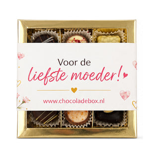 Moederdag Bonbons – Luxe doosje met 9 bonbons - Chocoladebox.nl