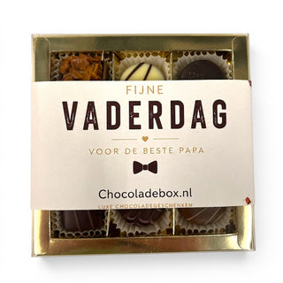 Vaderdag Bonbons – Luxe Doosje met 9 Bonbons - Chocoladebox.nl