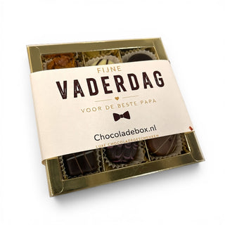 Vaderdag Bonbons – Luxe Doosje met 9 Bonbons - Chocoladebox.nl