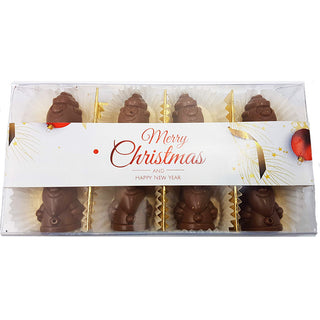 Chocolade Kerstmannen 8 stuks Brievenbuspost - Chocoladebox.nl