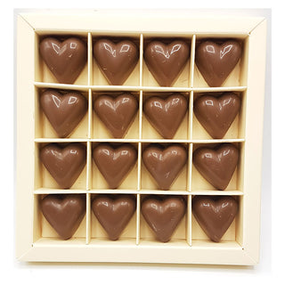 Chocoladehartjes Liefs melkchocolade Brievenbuspost - Chocoladebox.nl