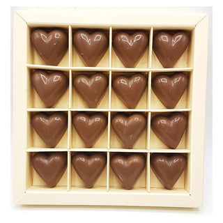 Chocoladehartjes Fijne Moederdag melkchocolade Brievenbuspost - Chocoladebox.nl