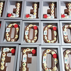 Luxury chocolate letter with logo 225 grams Milk chocolate