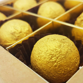 Gouden Blueberry chocoladetruffels - bonbons -chocolade - Chocoladebox.nl