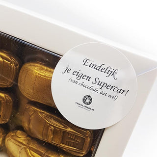 Gouden Supercars Melkchocolade- Eindelijk je eigen Supercar! Brievenbus - Chocoladebox.nl