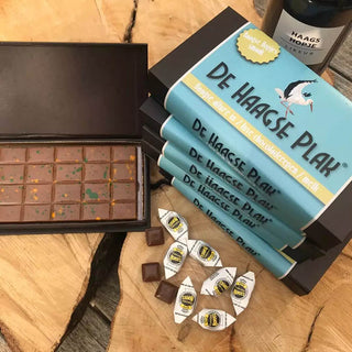 De Haagse Plak (2 chocoladerepen) in luxe box - Chocoladebox.nl
