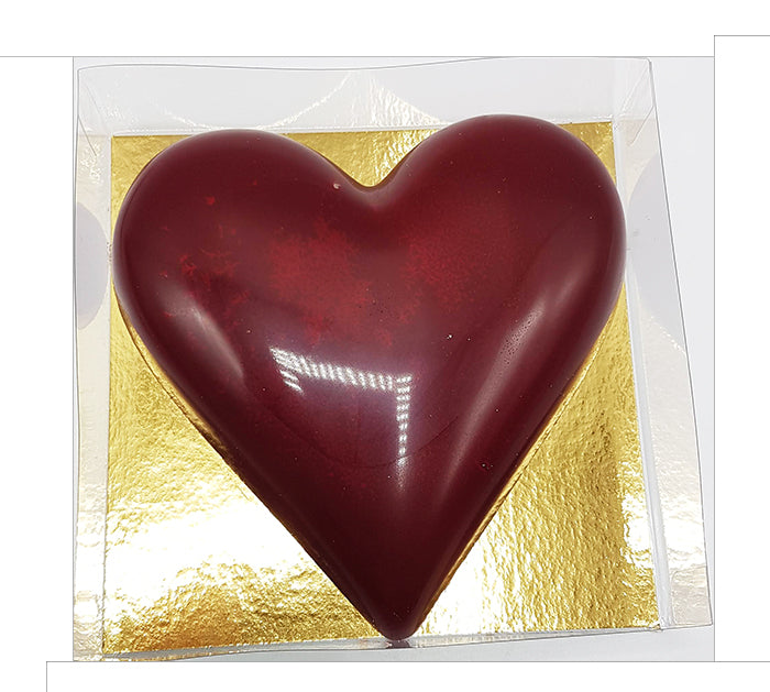 Valentijnshart 200 gram melkchocolade Rood Brievenbuspost