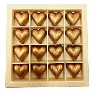 Chocoladehartjes Hart van Goud melkchocolade Brievenbuspost - Chocoladebox.nl
