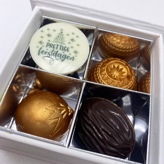 Luxe klein doosje kerstbonbons - Chocoladebox.nl