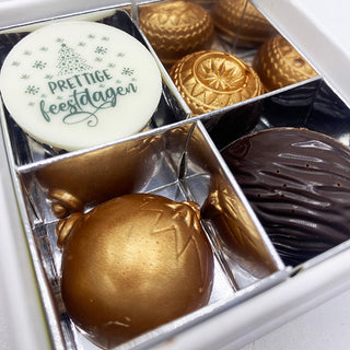 Luxe klein doosje kerstbonbons - Chocoladebox.nl