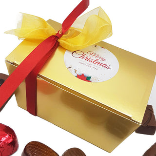 250 gram Belgische bonbons in Kerstdoosje - Chocoladebox.nl