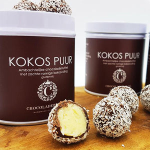 Canned coconut truffles - Chocolate box special.