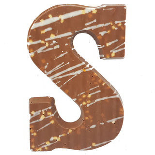 Luxe chocoladeletter Salted Caramel S per stuk - Chocoladebox.nl