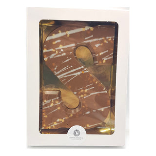 Luxe chocoladeletter Salted Caramel S per stuk - Chocoladebox.nl