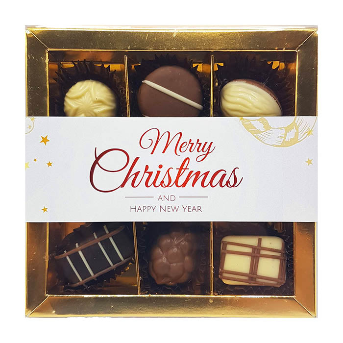 Merry Christmas Belgian chocolates Letterbox post