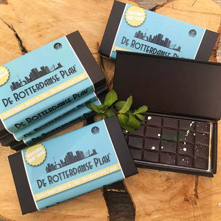 De Rotterdamse Plak (2 chocoladerepen) in luxe box - Chocoladebox.nl